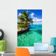 Tropical Villa and Palm Tree Wall Mural