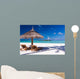 Chairs and Umbrella on a Beach Wall Mural