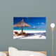Chairs and Umbrella on a Beach Wall Mural