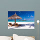 Chairs and Umbrella on a Beach Wall Mural