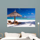Chairs and Umbrella on a Beach Wall Mural