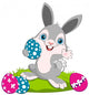 Easter Bunny width eggs Wall Decal