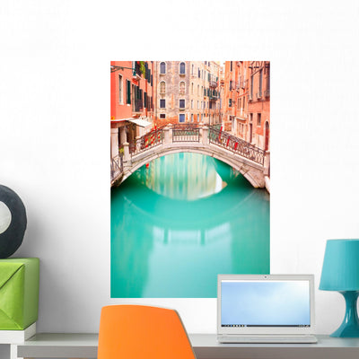 Venice Bridge Water Canall shown on a wall