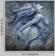 Nude mermaid illustration in blue colors with shine effects Wall Mural