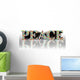 peace flags word and earth globe Wall Decal