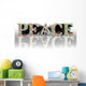 peace flags word and earth globe Wall Decal