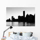 Manhattan silhouette black and white Wall Mural