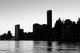 Manhattan silhouette black and white Wall Mural