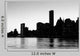 Manhattan silhouette black and white Wall Mural