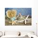 Summer Concept with Seashells Wall Mural