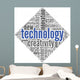 Technology and Creativity Concept in Tag Cloud Wall Decal