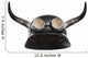Retro motorcycle helmet with bull long horns. Wall Decal