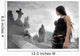 Long black haired woman in a misty cemetery Wall Mural