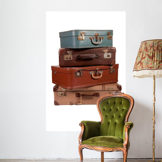 Pile old suitcases Wall Decal
