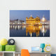 Golden Temple illuminated at night Wall Mural