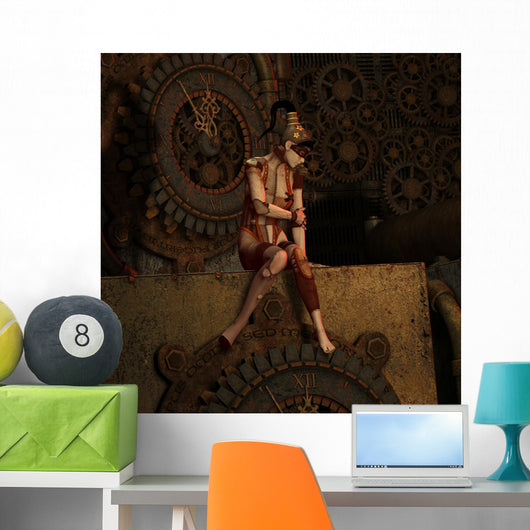 Steampunk Eleventh Hour Wall Mural