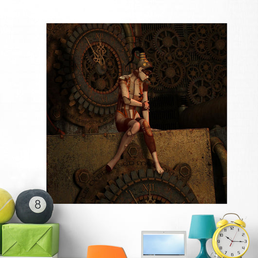 Steampunk Eleventh Hour Wall Mural