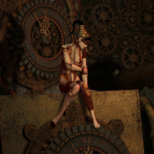 Steampunk Eleventh Hour Wall Mural
