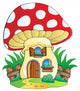 Mushroom House Wall Decal