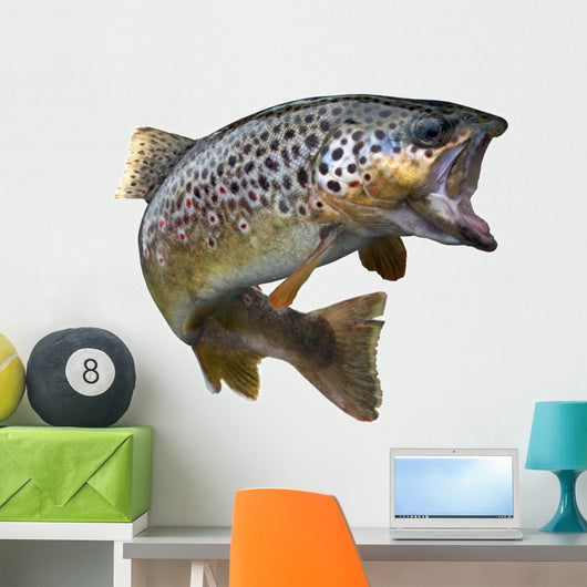 Leaping Trout Wall Decal