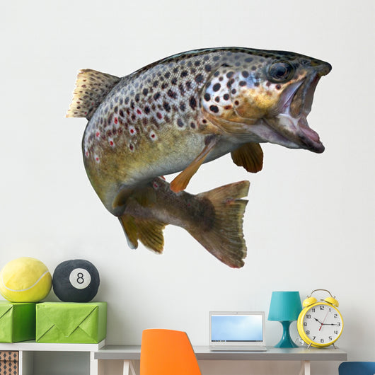 Leaping Trout Wall Decal