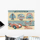 Racing Car Vintage Elements Wall Mural