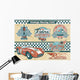 Racing Car Vintage Elements Wall Mural