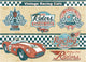 Racing Car Vintage Elements Wall Mural