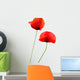 Two Poppies White Wall Decal