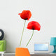 Two Poppies White Wall Decal