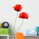 Two Poppies White Wall Decal
