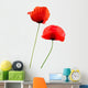 Two Poppies White Wall Decal