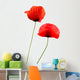 Two Poppies White Wall Decal