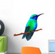 Hummingbird on White Background Wall Decal