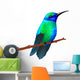 Hummingbird on White Background Wall Decal