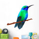 Hummingbird on White Background Wall Decal