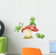 3 frogs Wall Decal