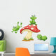 3 frogs Wall Decal