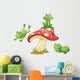 3 frogs Wall Decal