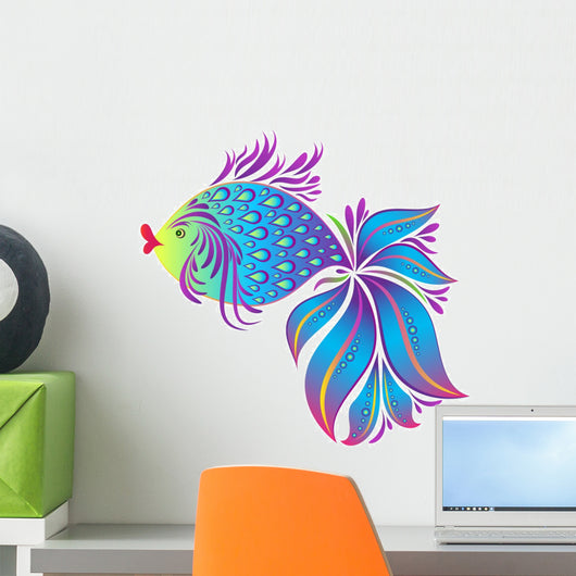 Blue Fish Wall Decal