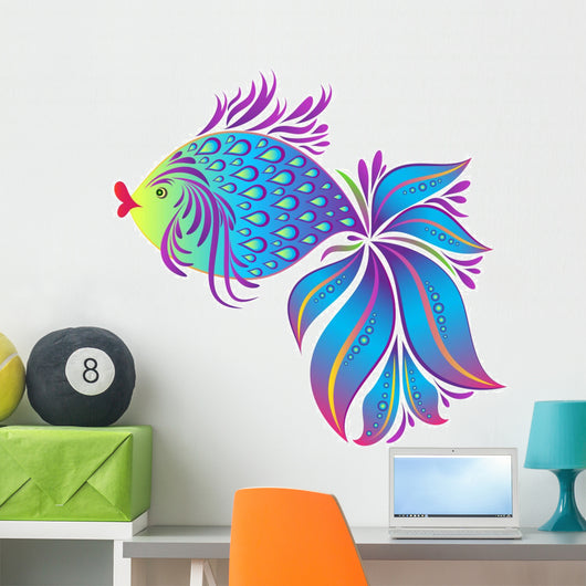 Blue Fish Wall Decal