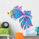 Blue Fish Wall Decal