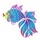 Blue Fish Wall Decal