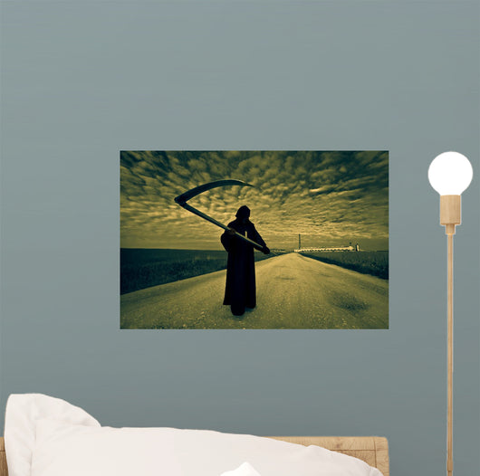 Grim Reaper on the road Wall Mural