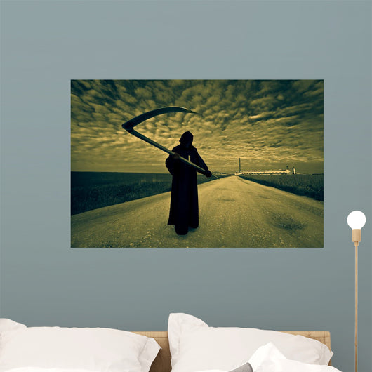 Grim Reaper on the road Wall Mural