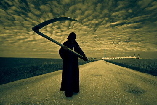 Grim Reaper on the road Wall Mural