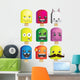 Collection of Ice Cream Popsicle Characters Wall Decal