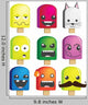 Collection of Ice Cream Popsicle Characters Wall Decal