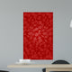 Seamless Red Retro Floral Pattern Wall Decal