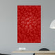Seamless Red Retro Floral Pattern Wall Decal